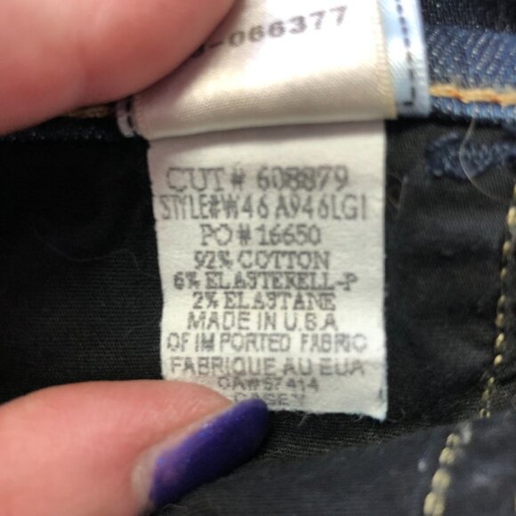 True Religion Made In USA Casey Low Rise Super Skinny Dark Wash Jeans Size 25 - Picture 9 of 15